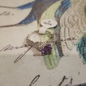 Purple cocktail ring